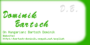 dominik bartsch business card